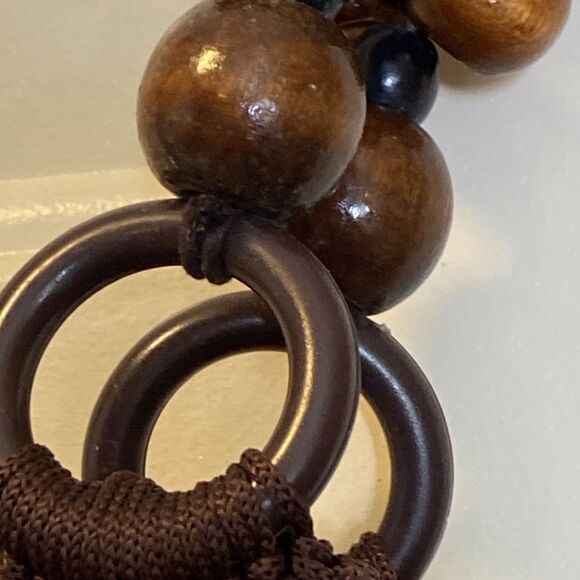 VTG, Crochet Style Retro Handmade Floral Handbag And Shoulder Bag Brown And Gold - Picture 14 of 16